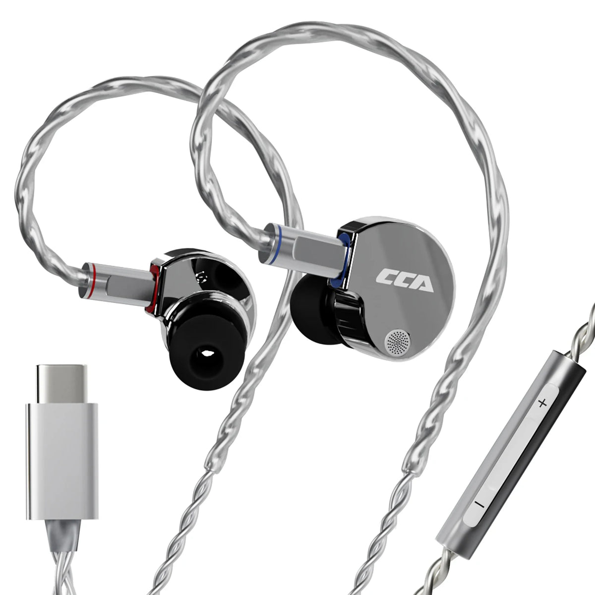 CCA Phoenix HiFi Wired Earphones Metal Alloy In-Ear Headphones with 10mm Dual Magnetic Dynamic Driver for Gaming & Music