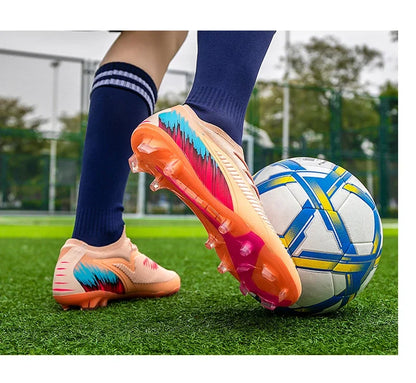 New Men Football Boots Shoes FG Soccer Shoes Non-Slip Cleats Ultralight Soccer Match Long Spikes Outdoor Training Drop Shipping