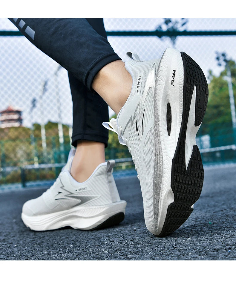 Men Sports Running Shoes Marathon Air Cushion Breathable Lightweight Comfortable Women Outdoor Athletic Sneakers Jogging Tenis