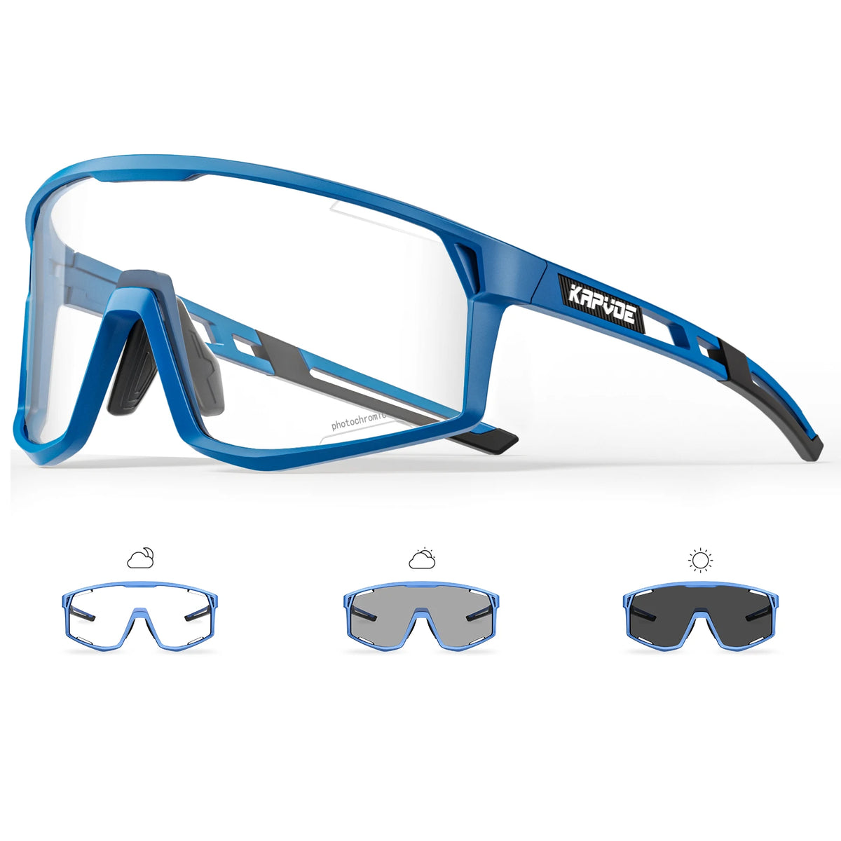 KAPVOE Men Women Road Bike UV400 Goggles Mountain Sports Eyewear Outdoor Photochromic Cycling Sunglasses Bicycle Cycling Glasses