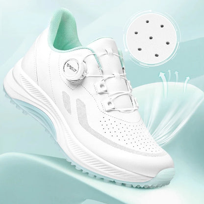 PGM Women Golf Shoes Summer Breathable Knob Shoelaces Height Increase Anti Slip Korean Outdoor Sports Sneakers XZ417