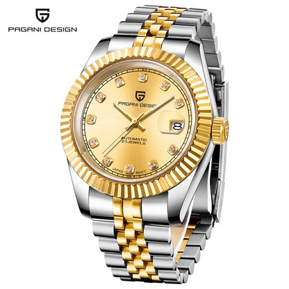 2026 New PAGANI DESIGN Watches Luxury Gold And Silver Mechanical Watches For Men Stainless Steel Sapphire Mirror Automatic Watch