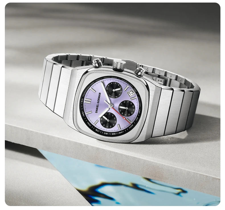 Horloge voor mannen in roestvrij staal Case Shape: Round Case