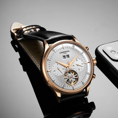 Montre CARNIVAL Mechanical Dress Watches for Men Brands Luxury Sapphire Automatic Wristwatches Mens Waterproof 2025 Reloj Hombre