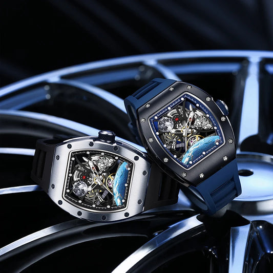 Automatic Mechanical Skeleton Watch Sports Premium Custom Logo Hollow Out Wristwatch for Active Lifestyle