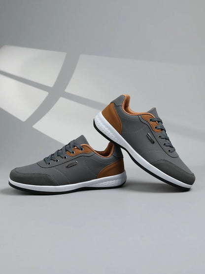 New Men's Four Seasons Waterproof Walking Shoes Casual Men Leather Sports Shoes Non-Slip Camping Shoes Shoes Men's Tennis Shoes