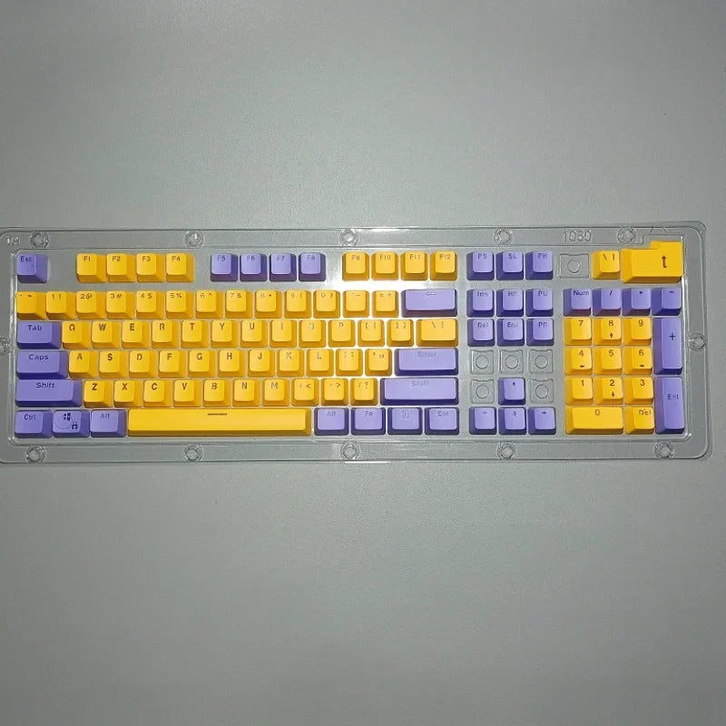Good Pbt Oem Keycaps 61/87/104keys Custom RGB Player Backlit Double Shot Keycaps Gaming Accessories Ergonomic Teclado Pink/Black