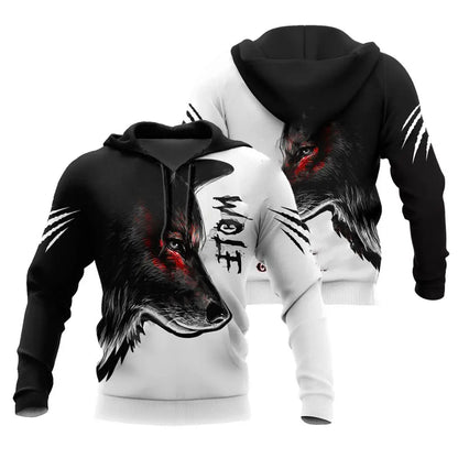 Fashion Autumn lion,wolf Hoodies White Tiger Skin 3D All Over Printed Mens Sweatshirt Unisex Zip Pullover Casual Jacket