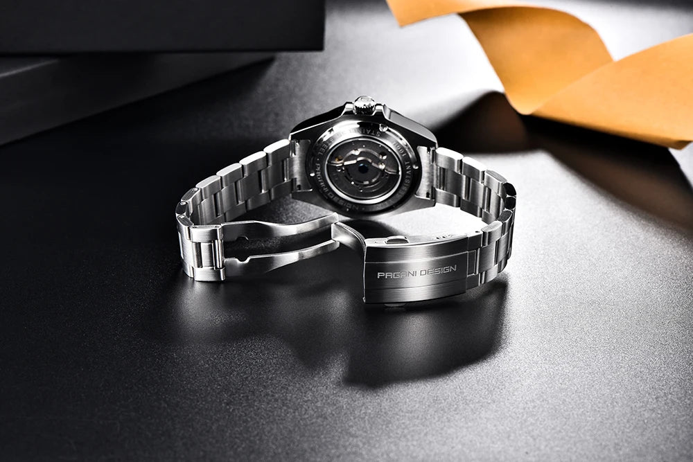 PAGANI DESIGN 2026 New Automatic Machinery Men's Watch GMT DG5833 Stainless Steel sapphire crystal 10Bar Waterproof reloj hombre