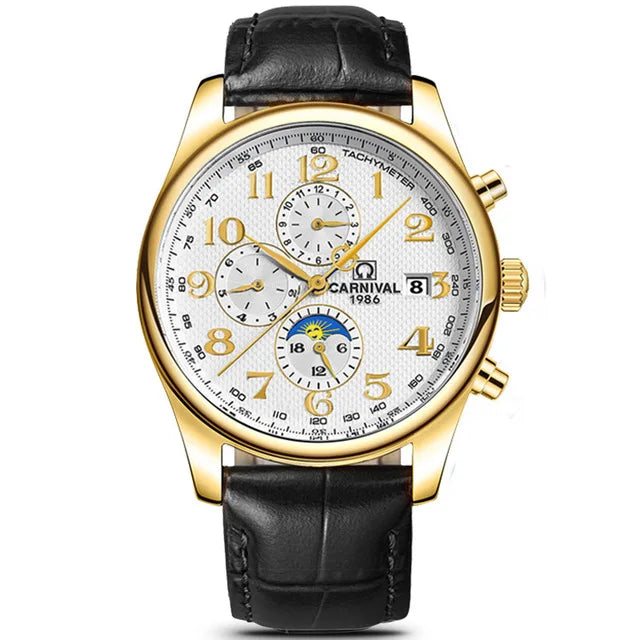 Reloj mecánico automático para hombre en acero inoxidable Case Shape: Redondo Case
