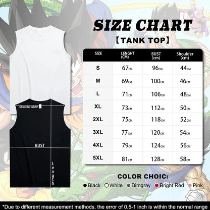 Dragon Ball Super Saiyan Sports Vest Men's and Women's Same Summer Fitness Running Street Breathable Sleeveless Top Anime Vest