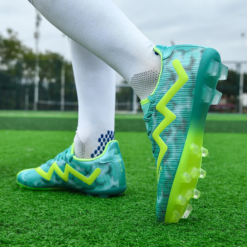 Mens Football Shoes Anti Slip Wear-resistant Grass Contest Training Youth Football Boots Light Five-a-side Soccer Shoes for Man