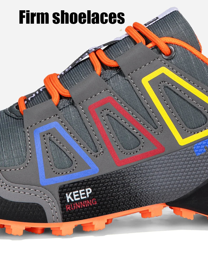 Men Waterproof Hiking Shoes Wear-Resistant Outdoor Shoes Leather Hiking Hunting Tactical Sports Shoes Men