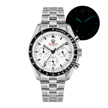 Watchdives WD1860 Watch VK63 Chronological Movement Stainless Steel Watch Sapphire AR Coating Night Light Retro Watches