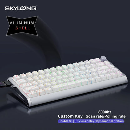 SKYLOONG GK61/GK68 HE Magnetic Keyboard Aluminum Case 8000hz RT0.01mm Rapid Trigger PBT Keycap RGB Backlit Wired Gaming Keyboard