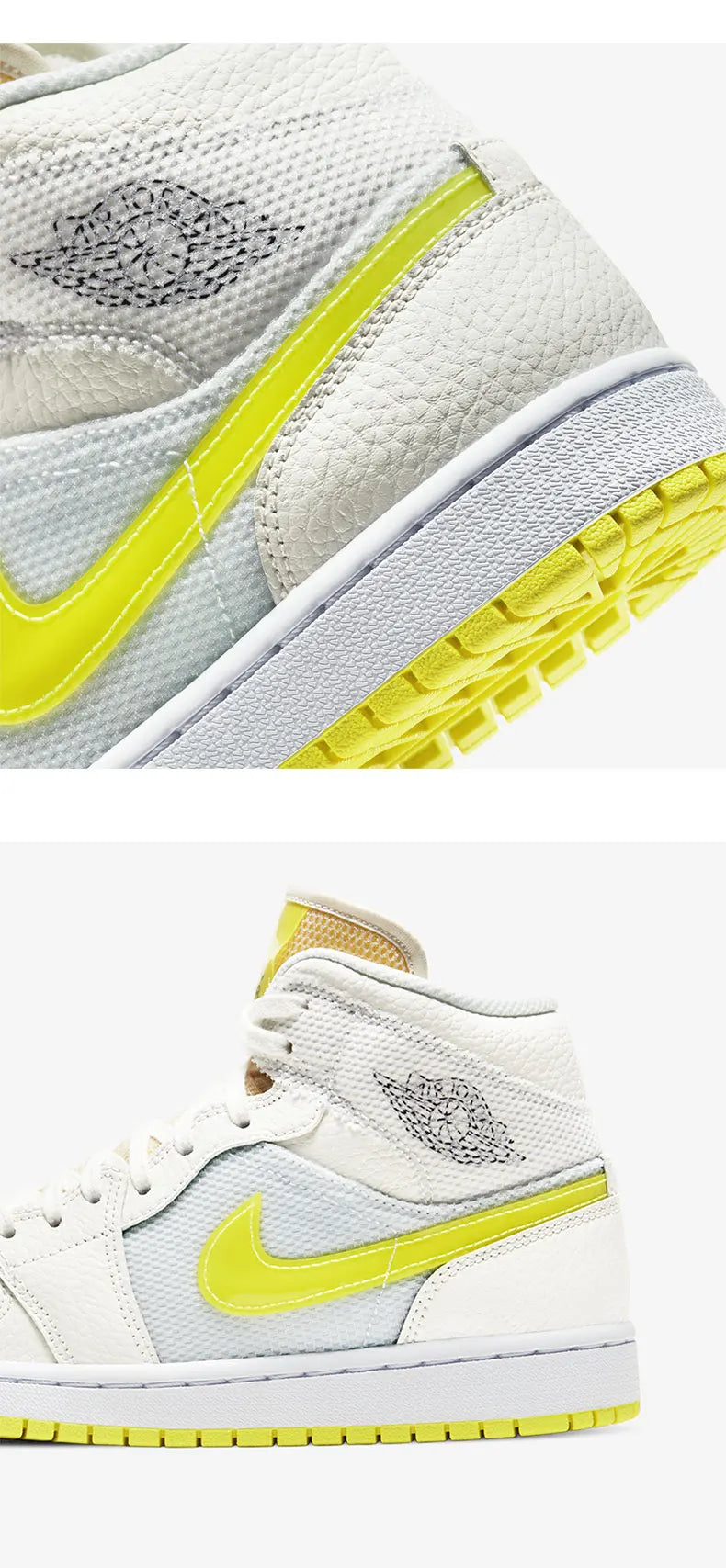 Nike genuine Air Jordan 1 Mid AJ1 Lakers Mid-top Basketball Shoes DB2822-107