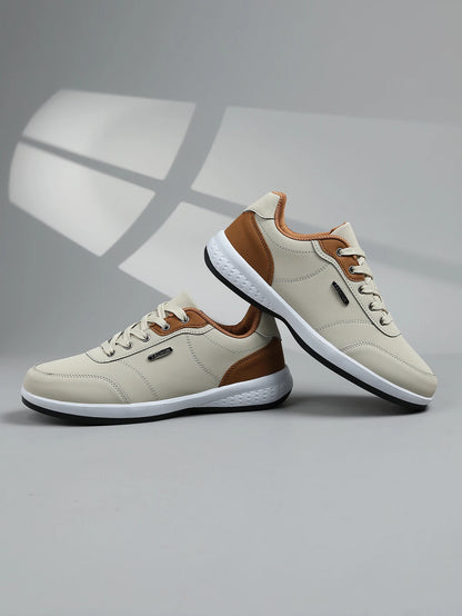 New Men's Four Seasons Waterproof Walking Shoes Casual Men Leather Sports Shoes Non-Slip Camping Shoes Shoes Men's Tennis Shoes