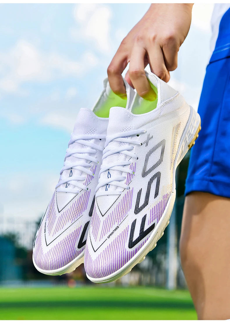 New Men Football Boots Non-Slip Match Grass Cleats High-top High-quality Soccer Shoes Futsal Sneakers Indoor Hot-selling Outdoor