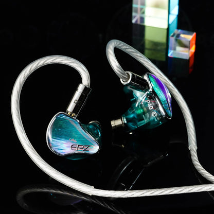 EPZ P40 PZT Ceramic HiFi In-Ear Headphones 2DD+1Planar Hybrid Drivers, EPZ P40 Ceramic Earphones with Silver-Plated Cable, 4.4mm/3.5mm Audiophile IEM