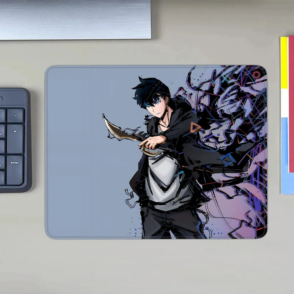 Oblíbená herní podložka pod myš s motivem komiksu Solo Leveling, XS malá podložka pod myš pro PC hráče, dekorace na stůl, kancelářská podložka pod myš, deskmat, kobereček