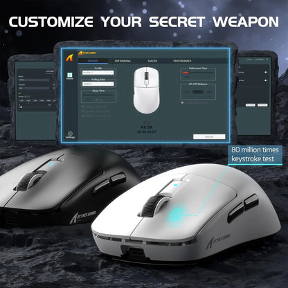 Attack Shark R6 Lightweight Wireless Gaming Mouse, PAW3950MAX Sensor, 8KHz Polling Rate, Tri-Mode Bluetooth Gaming Mouse for PC & Laptop