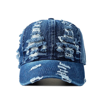 Washed Denim Baseball Cap Women Men Sunshade Breathable Spring Summer Hat Vintage Snapback Cap Female
