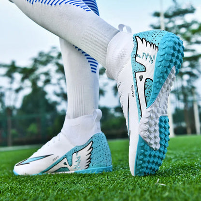 New Men Soccer Shoes High-quality Indoor Football Boots Sports Shoes Futsal High Ankle Non-Slip Outdoor Ultralight Non-Slip