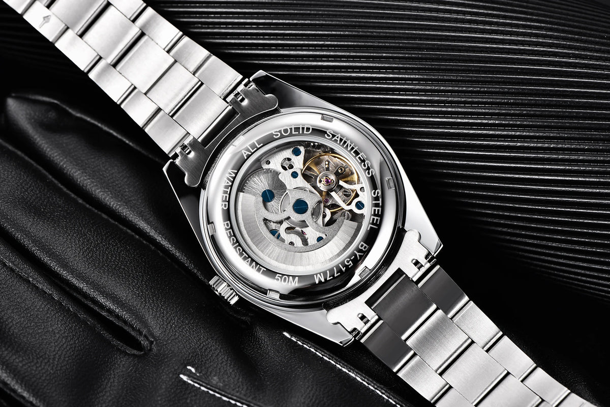 BENYAR 2025 New Men's Automatic Mechanical Watch Business Sports Luxury Men's Watches 50M Waterproof Clock Relogios Masculino
