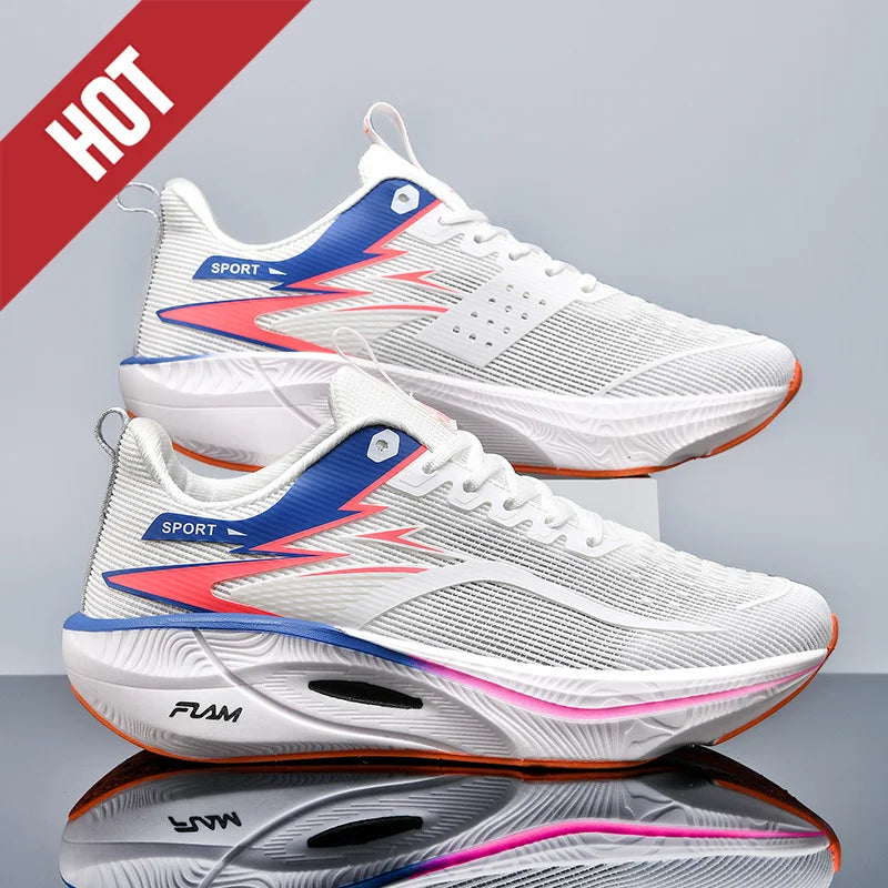 Men Sports Running Shoes Marathon Air Cushion Breathable Lightweight Comfortable Women Outdoor Athletic Sneakers Jogging Tenis