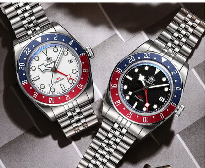 ADDIESDIVE Luxury GMT515-24H Men's Watch Diver 200m Bubble Mirror Glass BGW9 Super Luminous Stainless Steel Men's Analog Watches