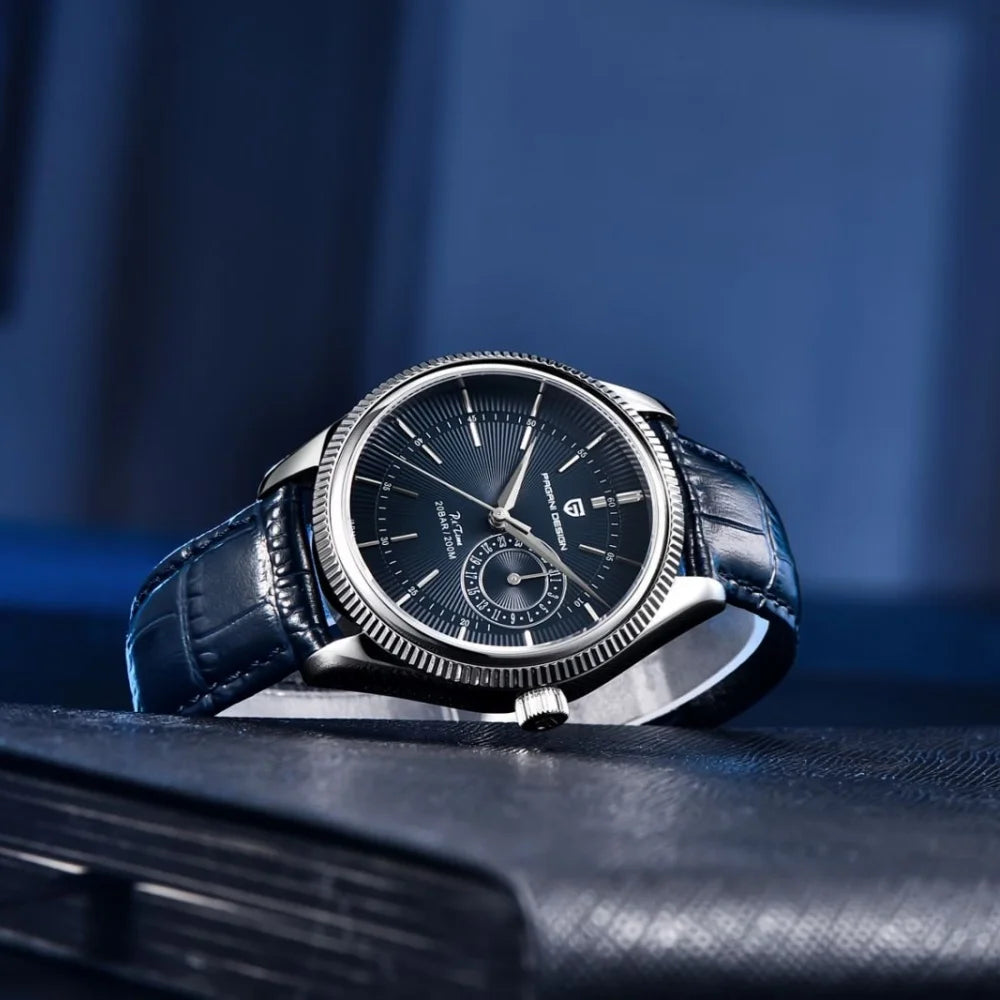 PAGANI Design PD1689 Men Quartz Watch Japan VH65 Movt Sapphire Glass Leather Strap 20Bar Waterproof Men Wristwatch Reloj Hombre