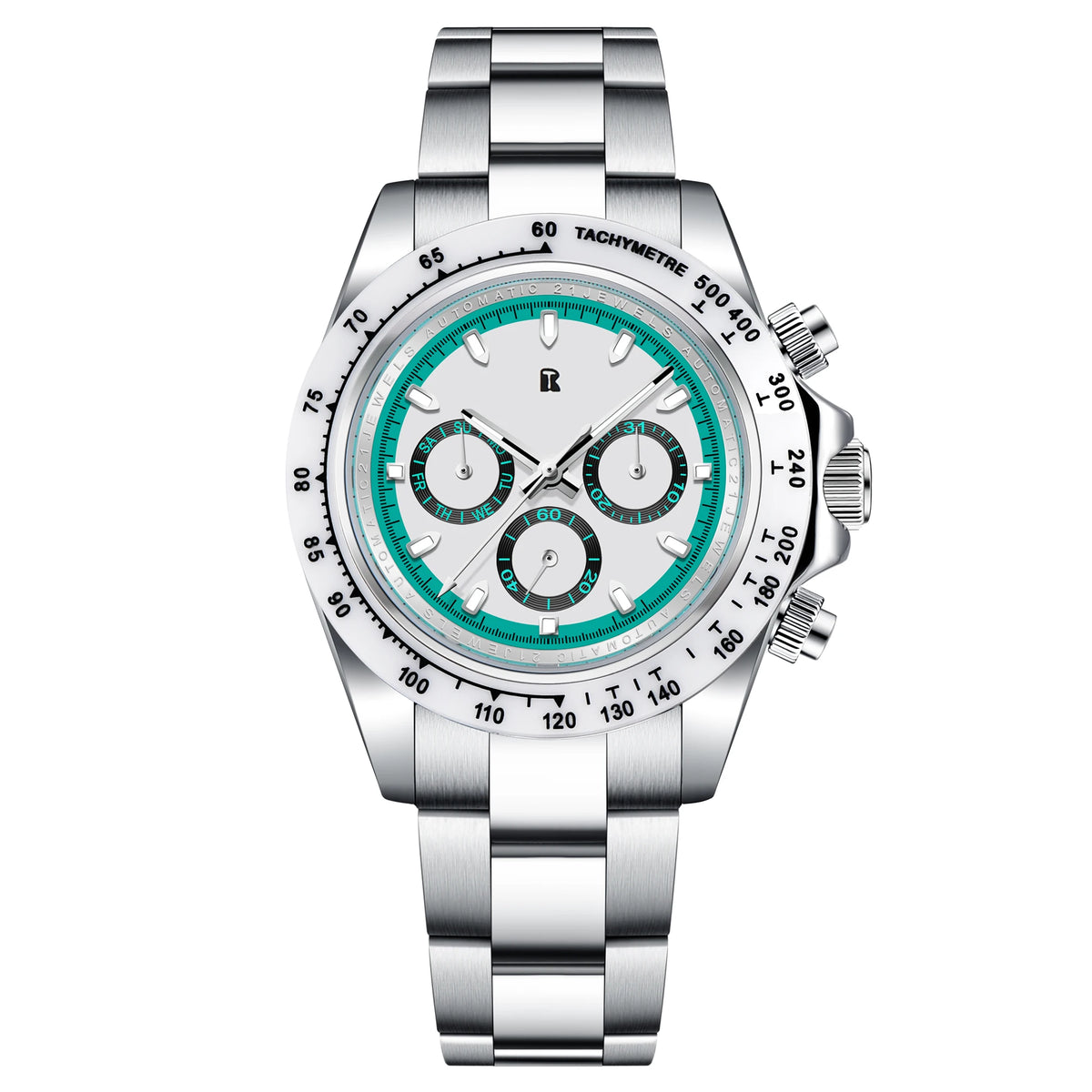 RollsTimi Men's Watches Top Luxury Sapphire Men's Mechanical Watches Calendar Week stainless steel waterproof relógios masculino