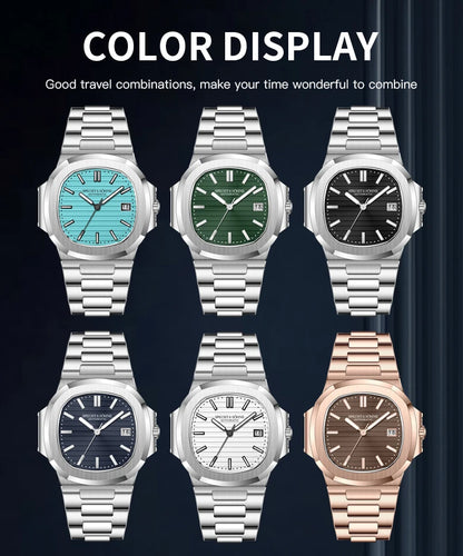 Specht&Sohne New Men's Watch Luxury Blue Sapphire Glass Japan Miyota 8215 Automatic Mechanical Stainless Steel Relogio Masculino