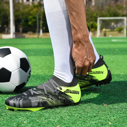 Turf Soccer Cleats Professional Men Football Boots Breathable Mesh Youth Soccer Shoes Anti Skid Male Sneakers Society Chuteira