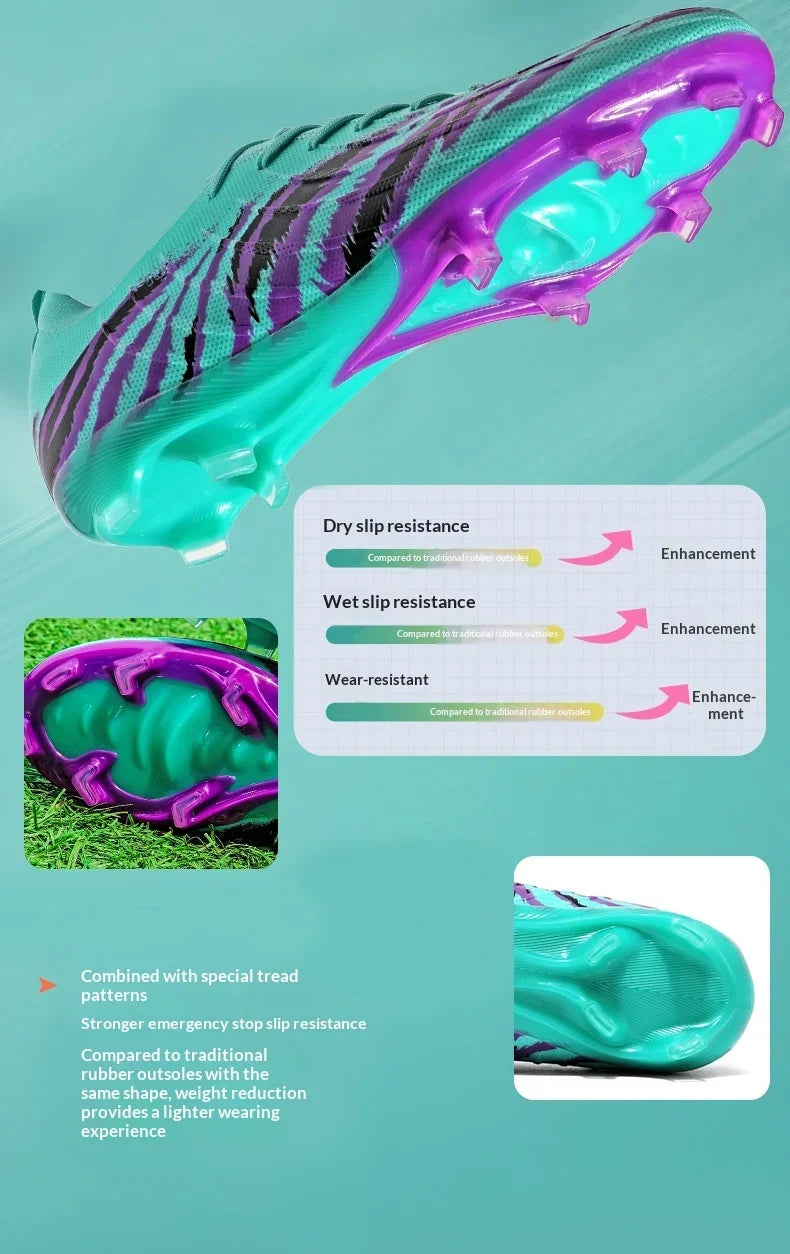 New Men Football Boots Sport Soccer Shoes Match Unisex Ultralight Cleats Comfortable Non-Slip Outdoor Adult Grass High-quality