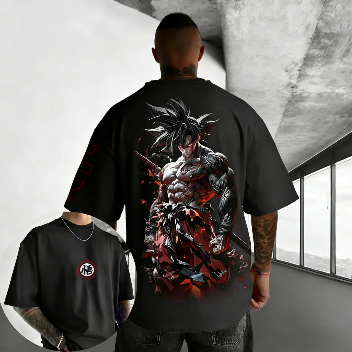 Dragon Ball Anime Oversized Cotton T-shirt 2026 Summer New Goku Printed Unisex Street Hip Hop Loose Casual Short Sleeve Top