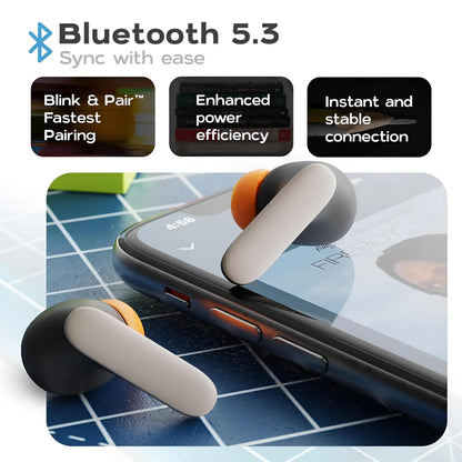 S36 TWS Bluetooth 5.4 Wireless Earbuds – Ultra Low Latency Gaming Earphones, Dual Mic ENC Noise Cancelling In-Ear Headphones with Charging Case