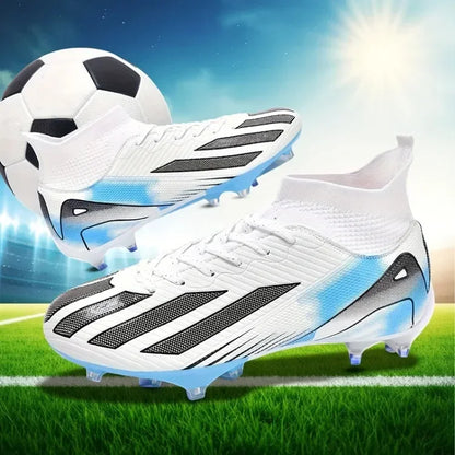 Men New TF Football Boots Sneakers Society Turf Grass Ultralight Male Soccer Shoes Comfortable Ankle Football Shoes Futsal Fast