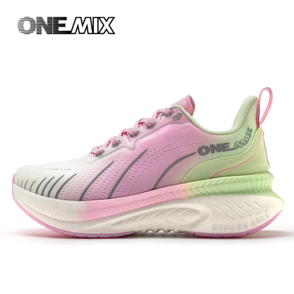 ONEMIX nové tlumicí běžecké boty pro muže, vhodné pro těžší běžce, šněrovací sportovní dámské neklouzavé outdoorové atletické pánské tenisky