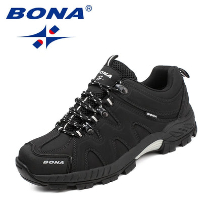 BONA New Arrival Classics Style Men Hiking Shoes Lace Up Men Sport Shoes Outdoor Jogging Trekking Sneakers