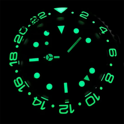 BLIGER 40mm NH34 GMT Watch For Men Mechanical Wristwatch Luminous Bezel Sapphire Glass Stainless Steel Bracelet Reloj Hombre