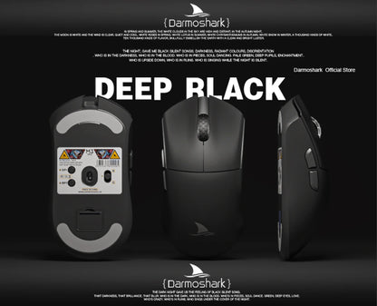 Ratón gaming Darmoshark M3Pro 2.4G BT inalámbrico trimodo con sensor PAW3395 N52840, 26000DPI, para manos grandes, controlador macro para gaming