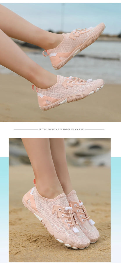 Men Wading Shoes Barefoot Quick-Drying Beach Shoes Outdoor Non-Slip Upstream Swimming Diving Shoes Women Water Sports Shoes