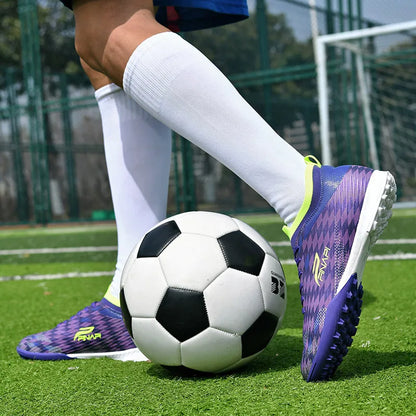 New Men High-quality Soccer Shoes Cleats Match Indoor Hot-selling Outdoor Football Boots Grass High-top Futsal Non-Slip Sneakers