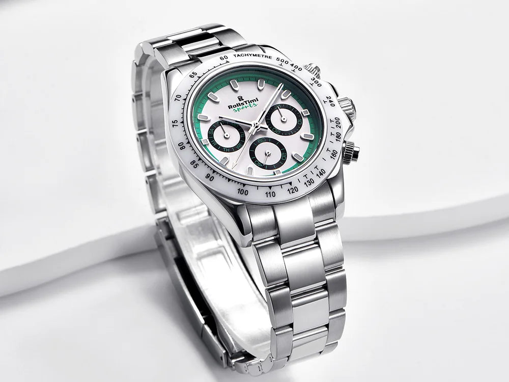 RollsTimi Men's Watches Top Luxury Sapphire Men's Mechanical Watches Calendar Week stainless steel waterproof relógios masculino