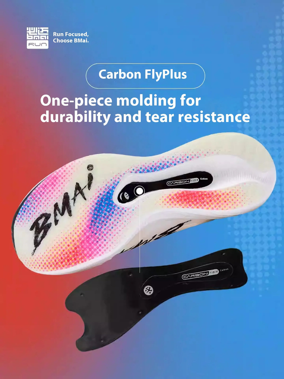 BMAI 21km Marathon Carbon Plate Running Shoes for Men Luxury Man Trainers Cushion Casual Sneakers Breathable Men's Sports Shoe