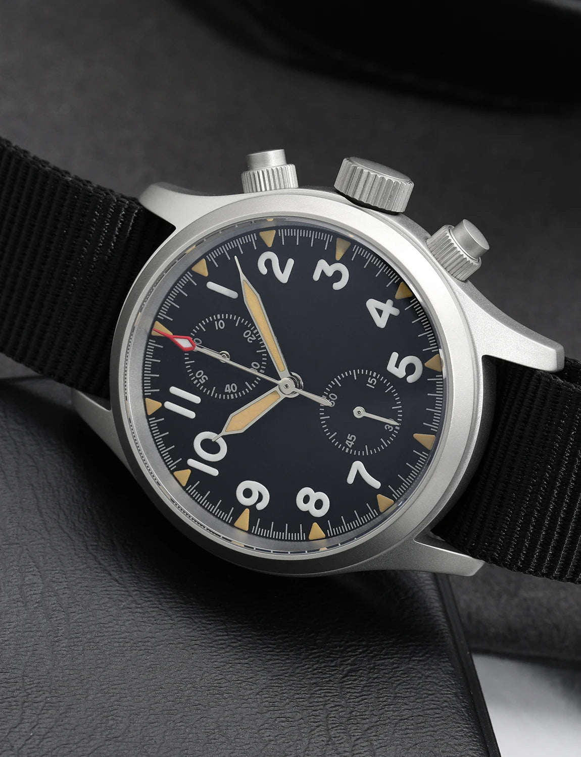 Militado ML1868 Watch - VK61 Quartz Movement 100m Waterproof Watches Men Stainless Steel Chronograph Sapphire Crystal Wristwatch