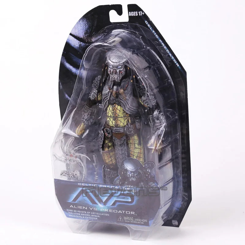 NECA AVP Alien vs. Predator Chopper Celtic Scar Predator 7" akční figurka s pohyblivými klouby, modelová hračka