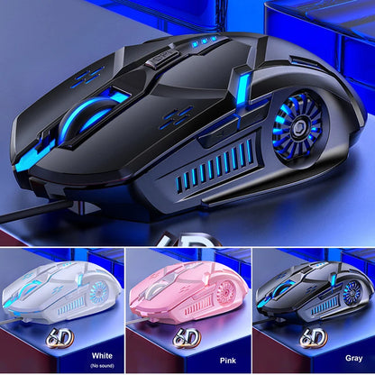 G5 Wired Gaming Mouse RGB Backlight 3200 DPI Silent USB Mouse with 6 Buttons, Ergonomic Gaming Mouse for PC Laptop Computer