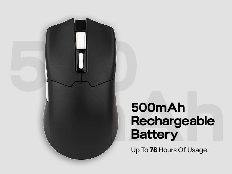 Mouse da gaming EPOMAKER Click Lite cablato/BT/wireless 2.4GHz con sensore PAW3311, da 800 a 24000 DPI e batteria da 500mAh per PC/Mac/Linux